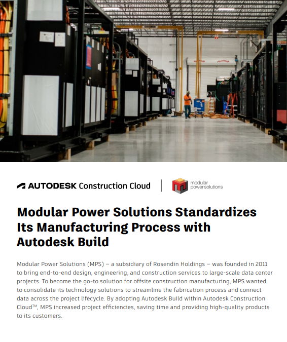 Modular Power Solutions Standardizes Its Manufacturing Process with Autodesk Build